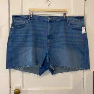 NWT Old Navy Women's Curvy High-Waisted OG Jean Cut-Off Shorts 3" , Plus Size 30